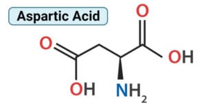 Structure of Aspartic Acid (Aspartate)