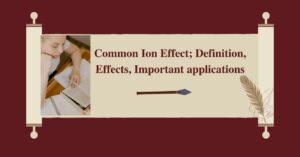 Common ion effect