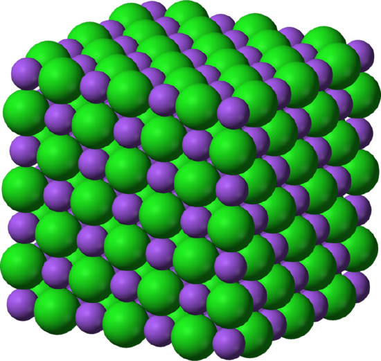 Structure of Sodium Chloride [Image Credit: Wikipedia]