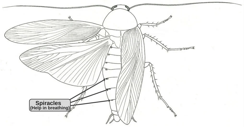 Spiracles in cockroach 