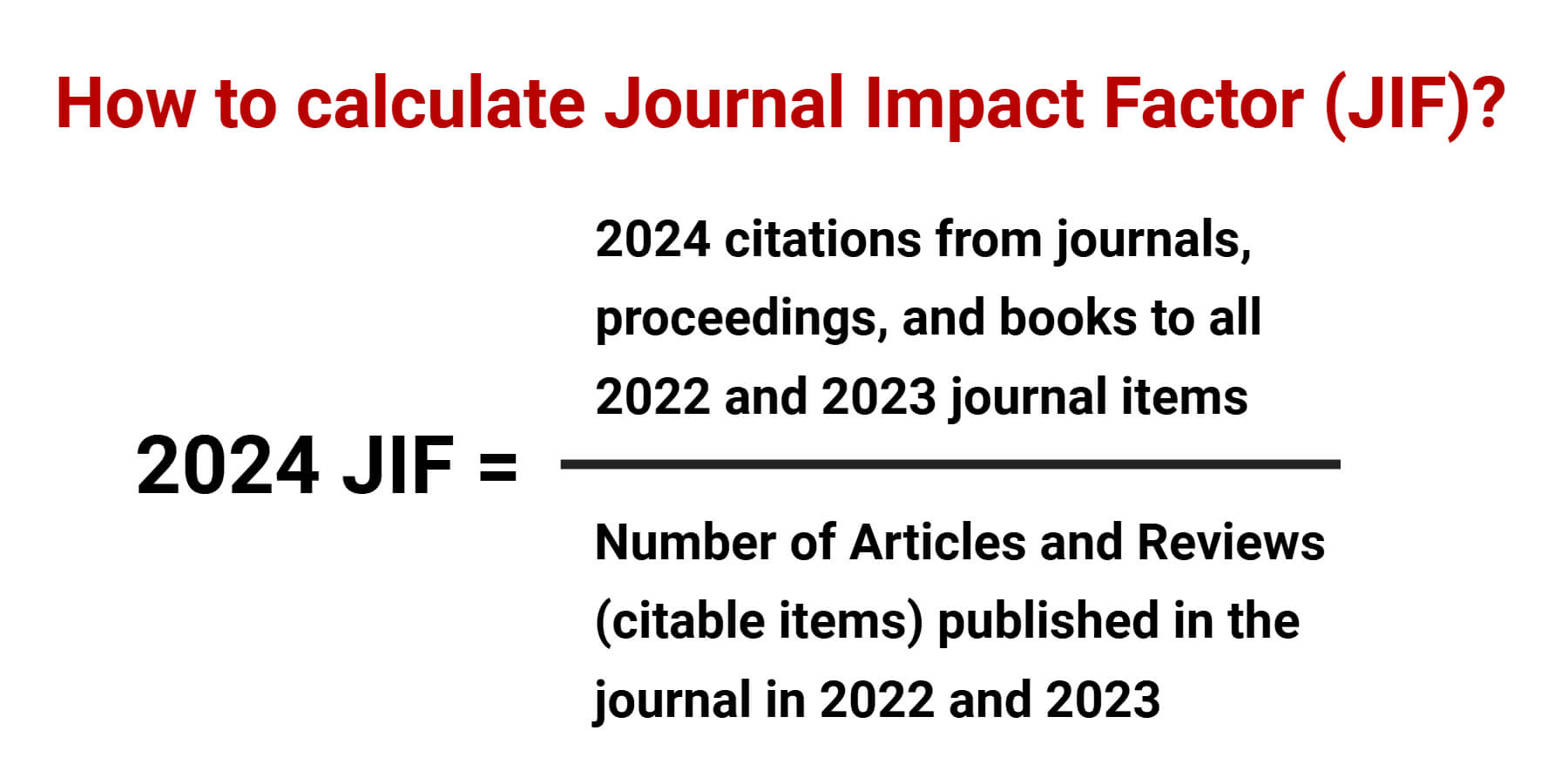 How to calculate Journal Impact Factor (JIF)