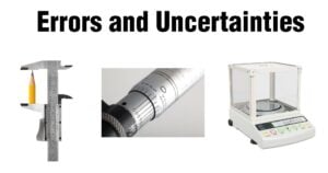 Errors and uncertainties